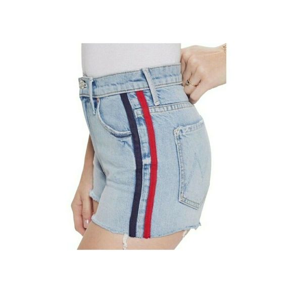 MOTHER Easy Does It Denim Short Thanks Again Racer - Picture 6 of 12